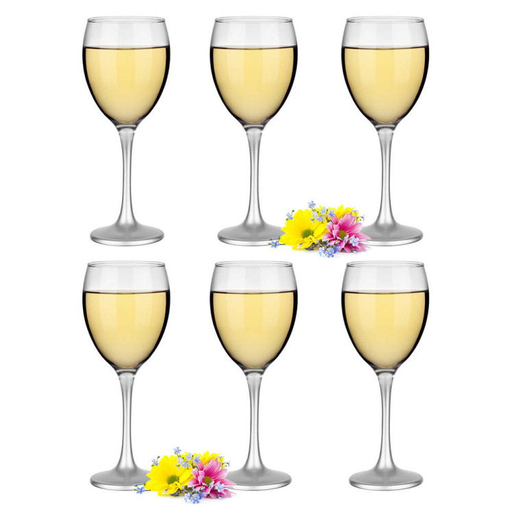 Kieliszki do wina 300 ml Glasmark komplet 6szt srebrna nóżka Kieliszki do wina 300 ml Glasmark komplet 6szt srebrna nóżka