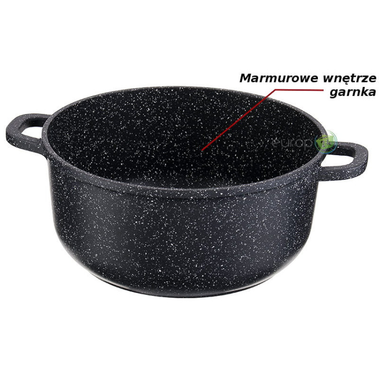 Garnki marmurowe Edenberg EB 8143 zestaw garnków, indukcja