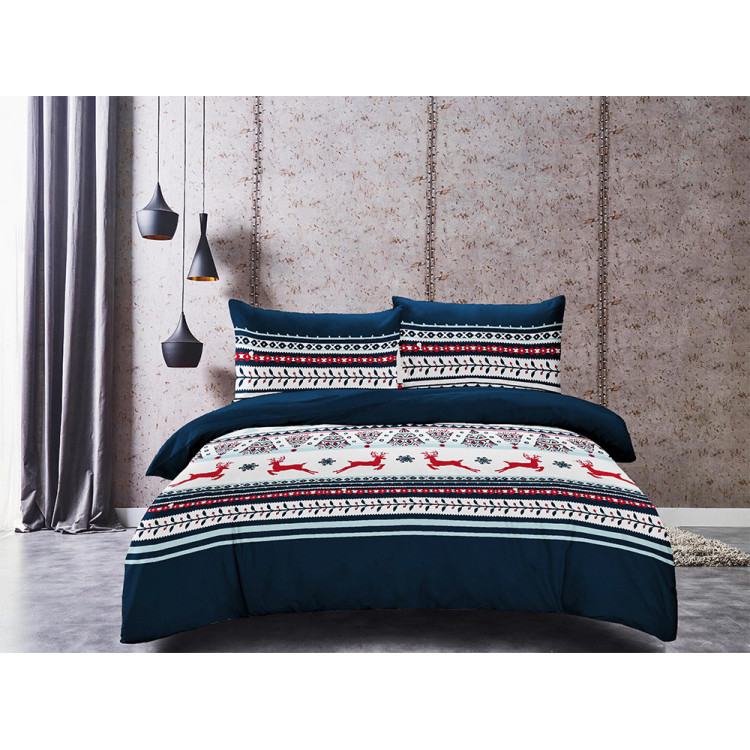 Pościel świąteczna 140x200 bawełna satynowa 3D Cotton World gruba 2 części 2411 Pościel świąteczna 140x200 bawełna satynowa 3D Cotton World gruba 2 części 2411