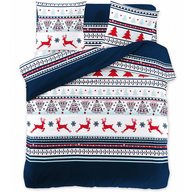 Pościel świąteczna 140x200 bawełna satynowa 3D Cotton World gruba 2 części 2411 Pościel świąteczna 140x200 bawełna satynowa 3D Cotton World gruba 2 części 2411