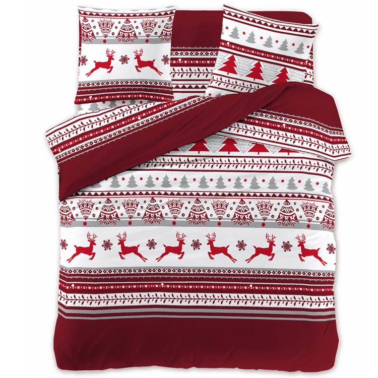 Pościel świąteczna 200x220 bawełna satynowa 3D Cotton World gruba 3 części 2413 Pościel świąteczna 200x220 bawełna satynowa 3D Cotton World gruba 3 części 2413
