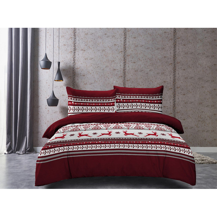 Pościel świąteczna 200x220 bawełna satynowa 3D Cotton World gruba 3 części 2413 Pościel świąteczna 200x220 bawełna satynowa 3D Cotton World gruba 3 części 2413