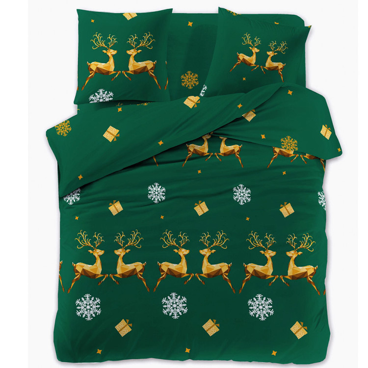 Pościel świąteczna 200x220 bawełna satynowa 3D Cotton World gruba 3 części 2414 Pościel świąteczna 200x220 bawełna satynowa 3D Cotton World gruba 3 części 2414