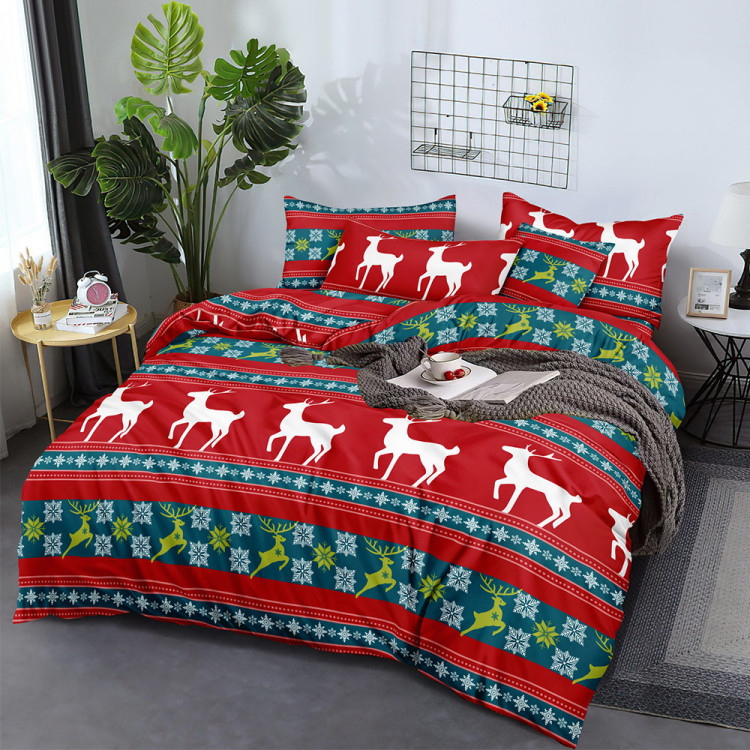 Pościel świąteczna 140x200 bawełna satynowa 3D Cotton World gruba 2 części 2415 Pościel świąteczna 140x200 bawełna satynowa 3D Cotton World gruba 2 części 2415