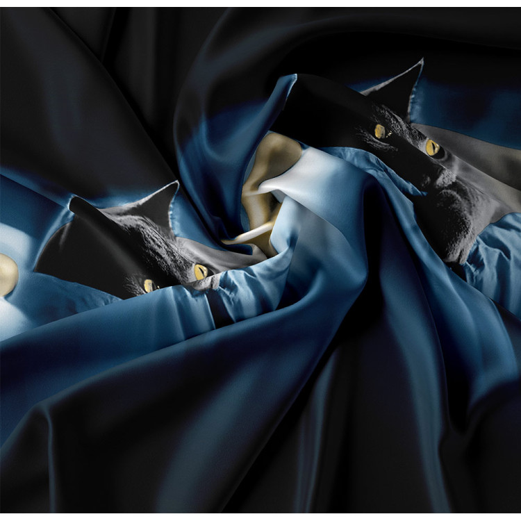 Pościel 160x200 bawełna satynowa 3D Cotton World gruba z prześcieradłem 4 części 456 kot Pościel 160x200 bawełna satynowa 3D Cotton World gruba z prześcieradłem 4 części 456 kot