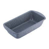 Forma do pieczenia ciasta prostokątna marmurowa 25x12x5 cm blacha szara keksówka KM 6006M Kamille