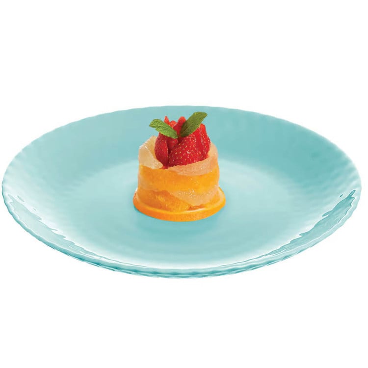 Serwis obiadowy Pampillo Luminarc 18 elementów turkus talerze dla 6 osób