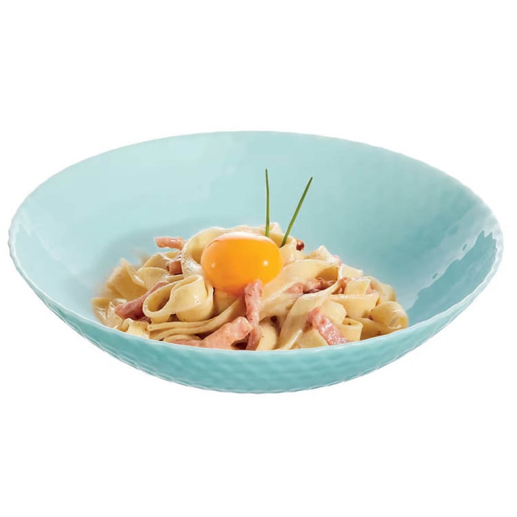 Serwis obiadowy Pampillo Luminarc 18 elementów turkus talerze dla 6 osób