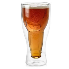 Szklanka termiczna do piwa MG Home Dolce 450 ml odwrócona butelka
