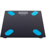 Inteligentna waga łazienkowa na bluetooth czarne szkło z wyświetlaczem LCD KM 7111 Kamille