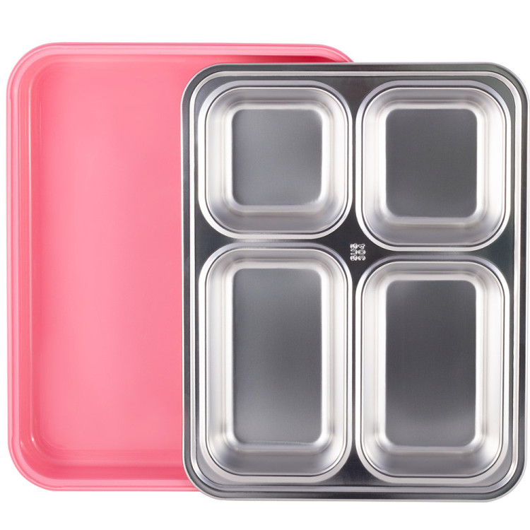 Pojemnik obiadowy z pokrywką 1800ml do przechowywania żywności różowy lunchbox KM 2147 Kamille Pojemnik obiadowy z pokrywką 1800ml do przechowywania żywności różowy lunchbox KM 2147 Kamille