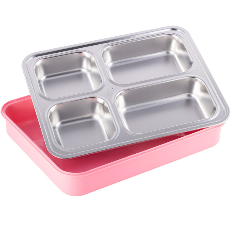 Pojemnik obiadowy z pokrywką 1800ml do przechowywania żywności różowy lunchbox KM 2147 Kamille