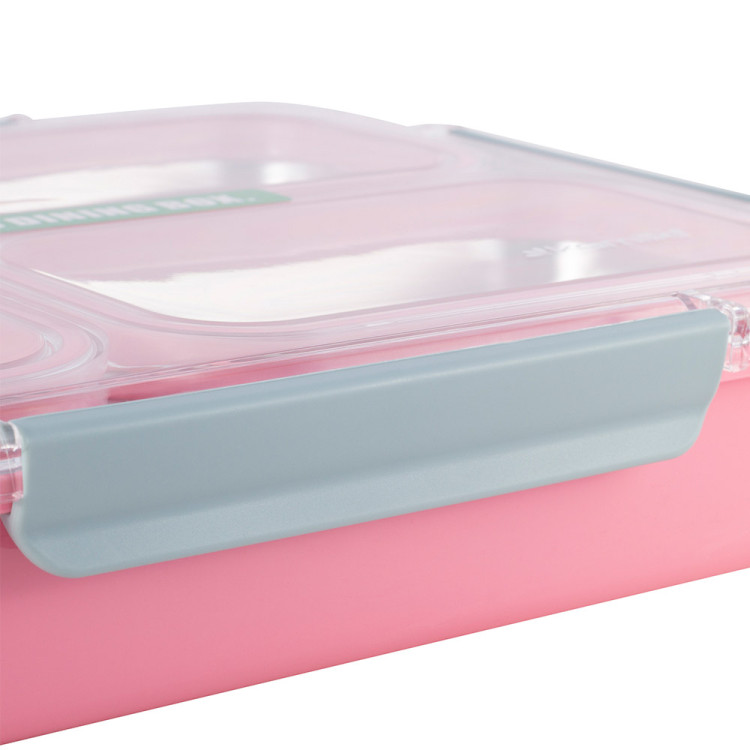 Pojemnik obiadowy z pokrywką 1800ml do przechowywania żywności różowy lunchbox KM 2147 Kamille Pojemnik obiadowy z pokrywką 1800ml do przechowywania żywności różowy lunchbox KM 2147 Kamille