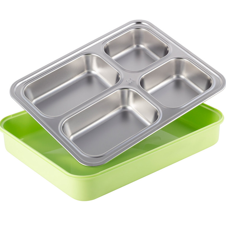 Pojemnik obiadowy z pokrywką 1800ml do przechowywania żywności zielony lunchbox KM 2147 Kamille Pojemnik obiadowy z pokrywką 1800ml do przechowywania żywności zielony lunchbox KM 2147 Kamille