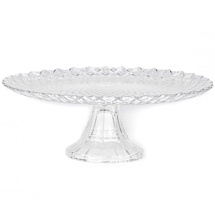 Patera szklana na tort 27cm pojemnik na ciasto owoce Tragar 2568