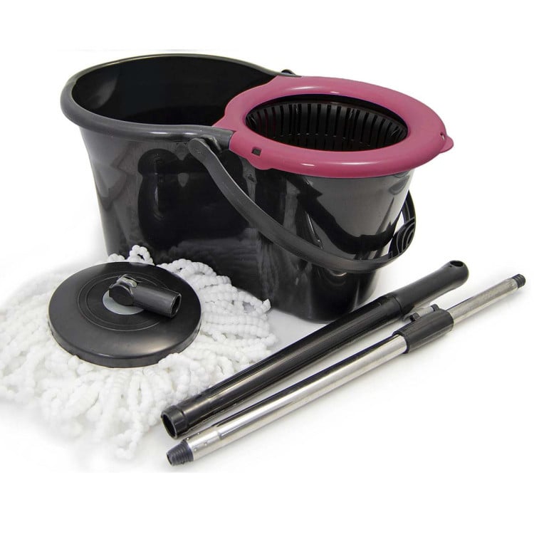 Mop obrotowy Classic Mini z kijem teleskopowym w zestawie z wiadrem 14L Planet UP606