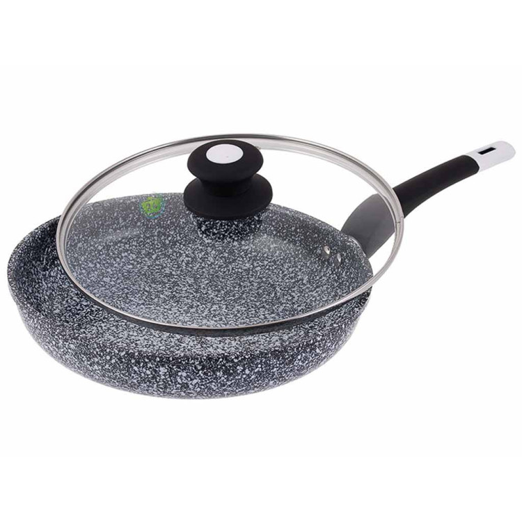 Patelnia granitowa 24 cm indukcja Zilner ZL 7123 ceramiczna z pokrywką Patelnia granitowa 24 cm indukcja Zilner ZL 7123 ceramiczna z pokrywką