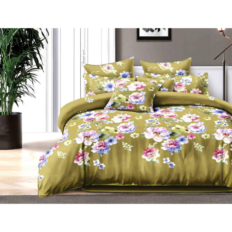 Pościel 160x200 bawełniana 3D satynowa Cotton World komplet 4 części 4306-1704