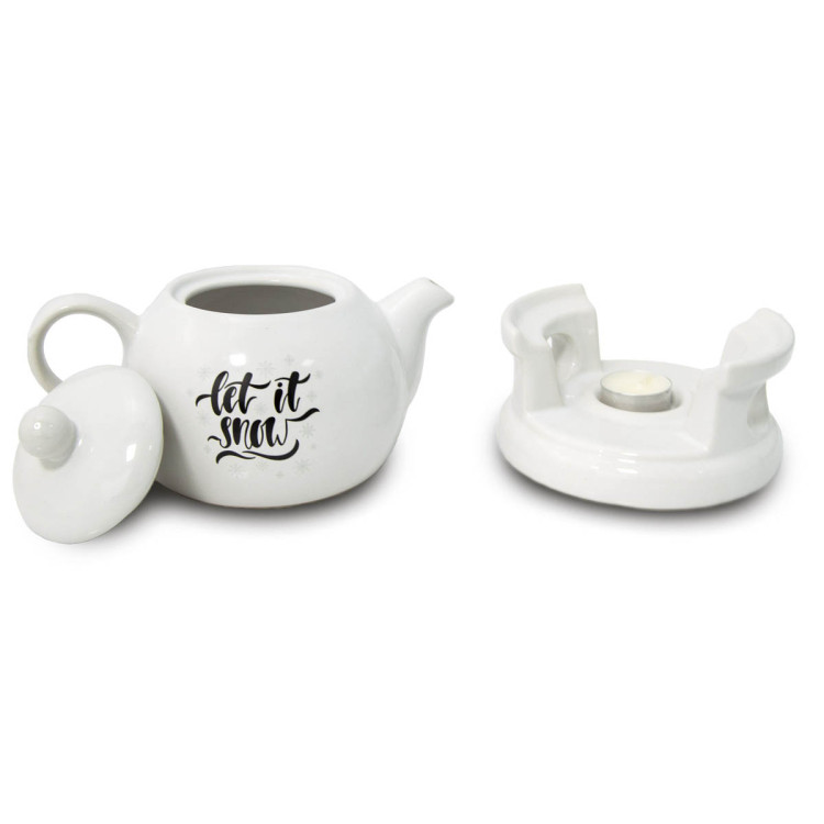 Czajnik 1L Dzbanek z podrzewaczem Imbryk Let it snow TR 37699 Tragar