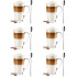 Szklanki z uchem 400ml Glasmark Alex do herbaty kawy latte komplet 6szt + łyżeczki Szklanki z uchem 400ml Glasmark Alex do herbaty kawy latte komplet 6szt + łyżeczki