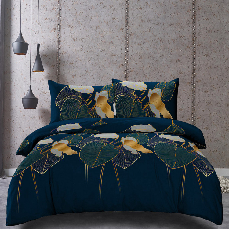Pościel 200x220 bawełna satynowa 3D Cotton World gruba 3 części 2227