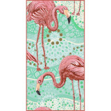 Ręcznik plażowy 90x170 gruby chłonny mikrofibra flamingi wz10