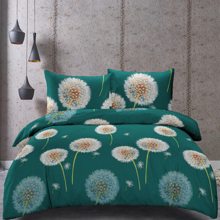 Pościel 140x200 bawełna satynowa 3D Cotton World gruba 2 części 2449 dmuchawce