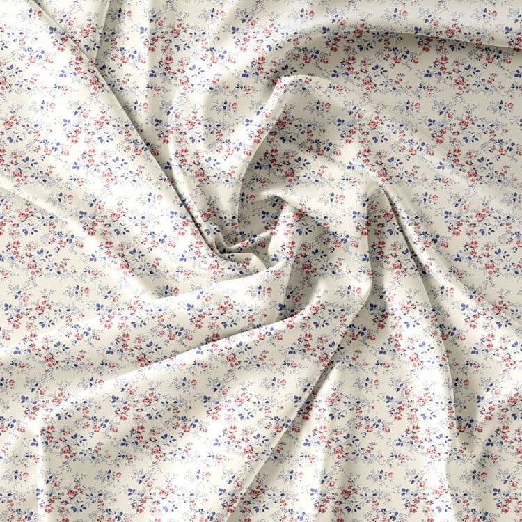 Pościel 200x220 bawełna satynowa 3D Cotton World gruba 3 części 2439 kwiatuszki