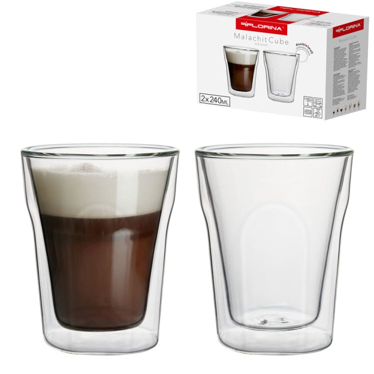 Szklanki termiczne Florina Malachit Cube 240 ml zestaw 2 sztuki
