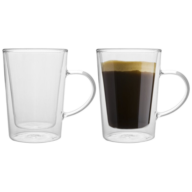 Szklanki termiczne proste z uchem Florina Malachit 340 ml zestaw 2 sztuki