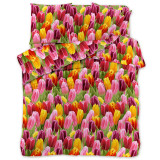 Pościel 140x200 bawełna satynowa 3D Cotton World gruba 2 części 2472 tulipany - 1