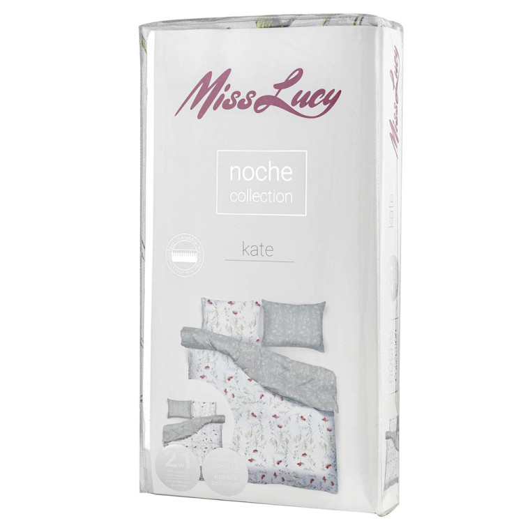 Pościel 160x200 dwustronna mikrofibra Miss Lucy Noche Kate gruba 3 części kwiaty