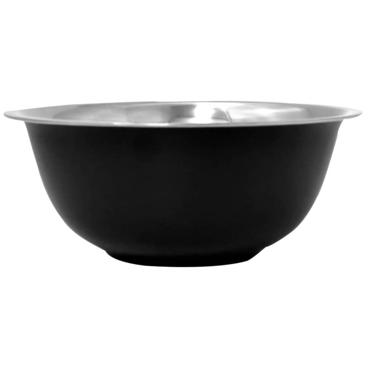 Miski metalowe komplet 4 czarnych misek ze stali nierdzewnej 16/18/18/22 cm
