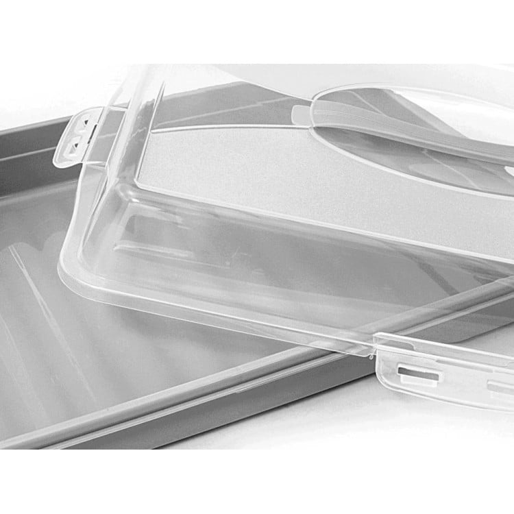 Pojemnik plastikowy na ciasto szary 45x31x10 cm Tragar 30307
