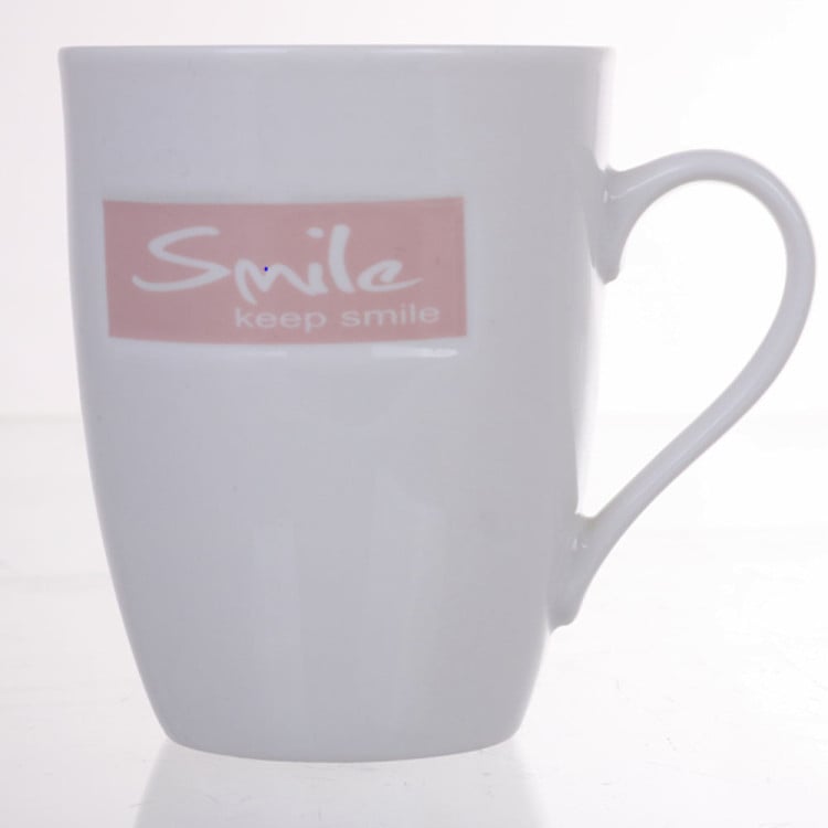 Kubeki ceramiczne zestaw 6 białych kubków Florina 340 ml Emotion