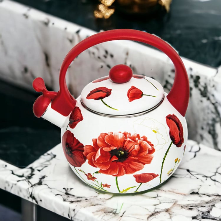 Czajnik tradycyjny z gwizdkiem emaliowany 2,2 litra MeyerHoff Maki