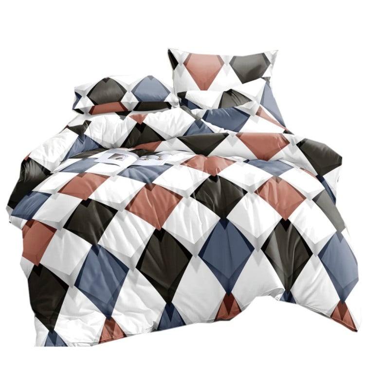 Pościel 160x200 bawełna satynowa 3D Cotton World gruba 3 części 1606