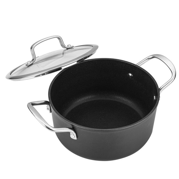 Garnek z pokrywką na indukcję i gaz Florina Stix 2,5 l średnica 20 cm czarny
