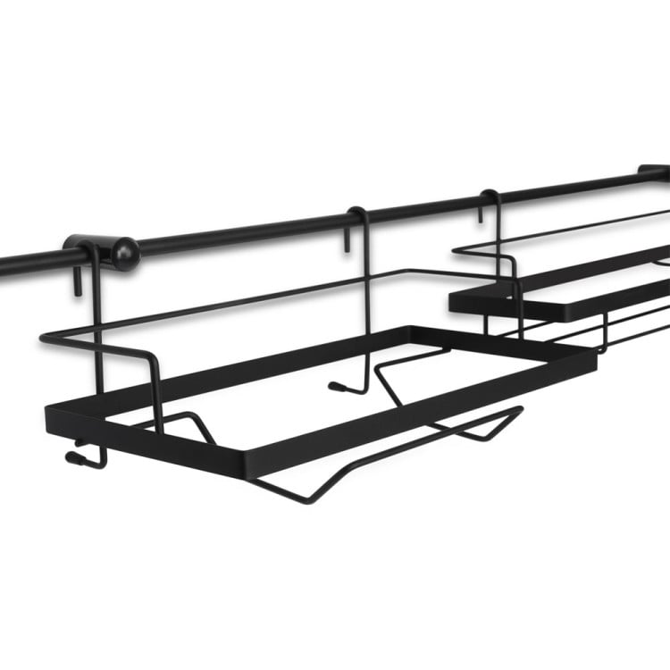 Reling kuchenny czarny Edenberg EB 8516 półka metalowa 16 elementów