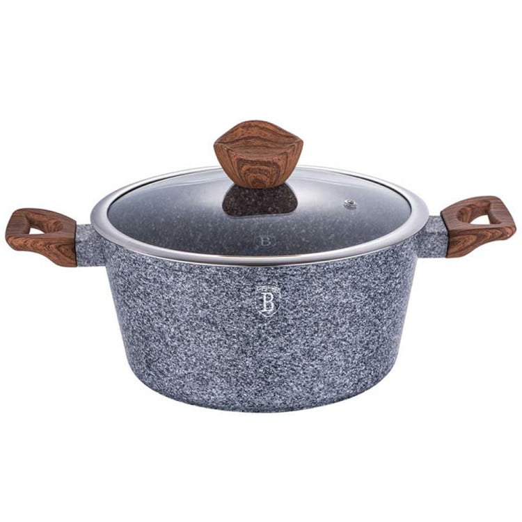 Garnki BERLINGER HAUS BH-1530 Forest Line zestaw 12 elementów garnki granitowe Indukcja gaz
