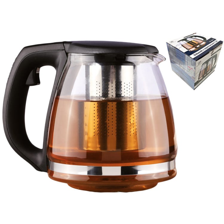 Dzbanek szklany z zaparzaczem do herbarty ziół 1200 ml Meyerhoff TR-106-1