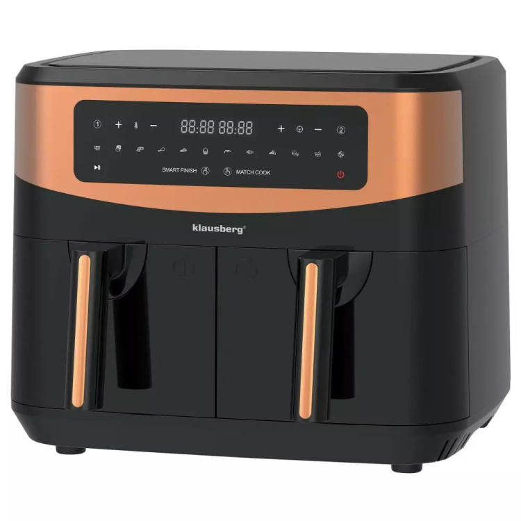 Frytkownica beztłuszczowa z podwójnym koszem 9L Klausberg KB 7589 1750W