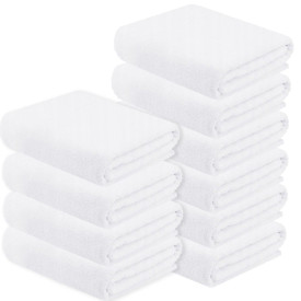 Komplet 10 ręczników hotelowych mięsistych 40x80 grube chłonne frotte białe do spa