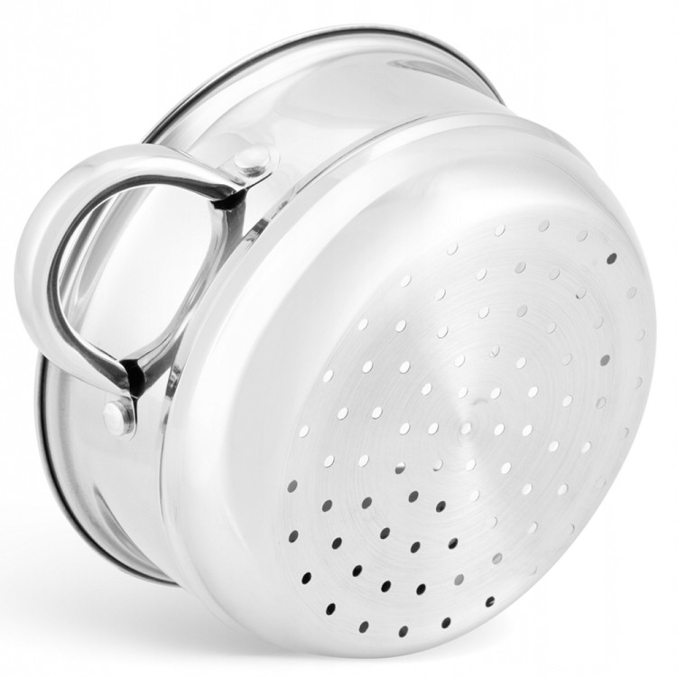 Garnek do gotowania na parze 4 częściowy parowar 24 cm stalowy Elitehoff E-4706