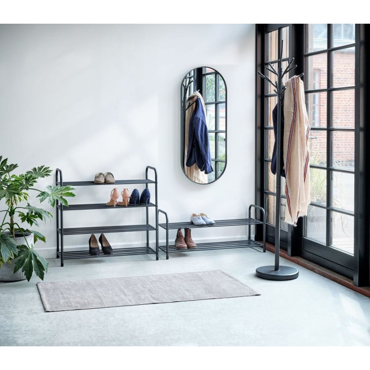 Półka na buty 65x26x34 cm metalowa czarna 2-poziomowa Elitehoff E 6250