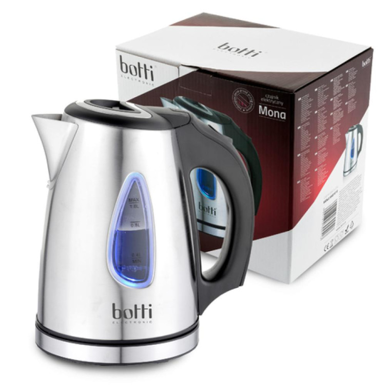 Czajnik elektryczny stalowy Botti Mona 1,0 l Inox 1630 W
