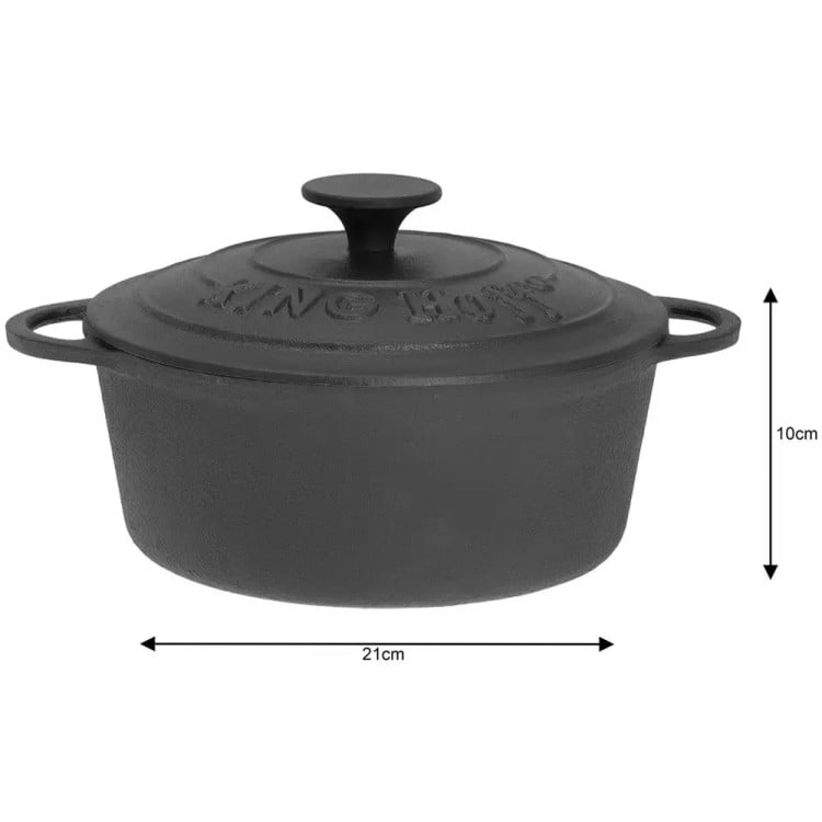 Garnek KingHoff KH 2253 -22 cm żeliwny 2,4 L CIĘŻKI INDUKCJA GAZ