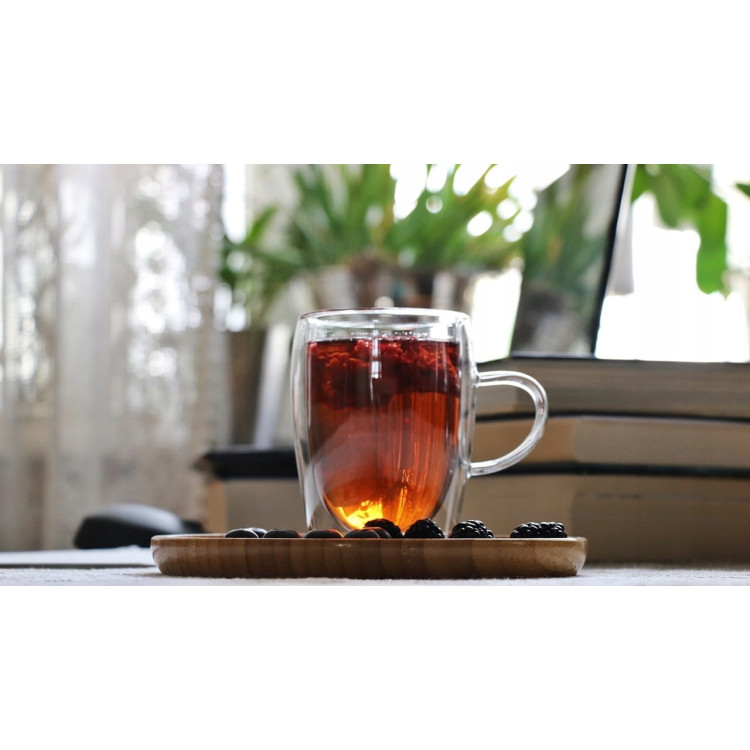 Szklanki termiczne z uchem Renza 300 ml do kawy latte komplet 6 szt MGHOME