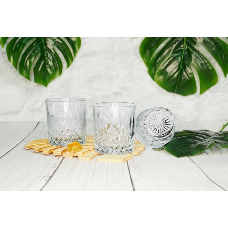 Zestaw do whisky karafka szklana 1000 ml + 6 grubych szklanek 280 ml Zestaw do whisky karafka szklana 1000 ml + 6 grubych szklanek 280 ml
