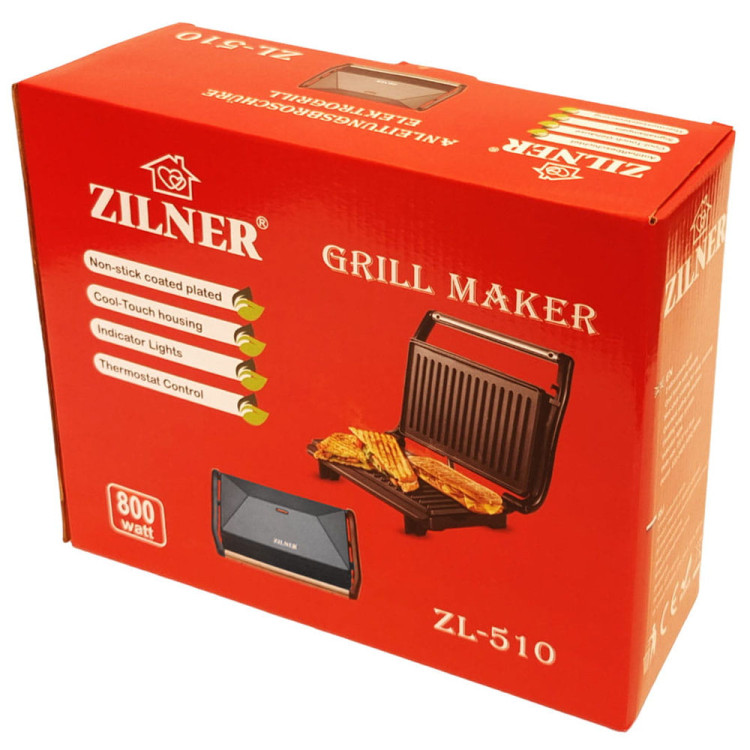 Grill elektryczny Zilner ZL-510 opiekacz 800W czarny toster